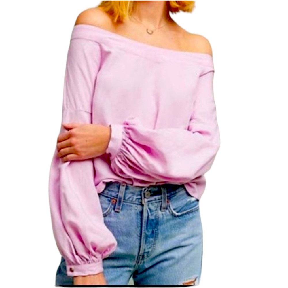 Anthropologie Maeve Balloon Sleeve Off The Shoulder Top Sz 6 NWT